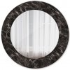 Okrúhle zrkadlo s potlačou Čierny mramor fi 50 cm