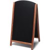 Jansen Display Reklamné drevené áčko s kriedovou tabuľou 68x120, svetlá hnedá, 680 x 1223 mm
