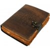 Leather Journals Zápisník s vyraženým citátem na kožených deskách “It Is Good to Have an End to Journey Towards; But It Is the Journey That Matters, in the End”