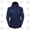 Mammut Madris Light ML Hooded Jacket Women modrá Velikost: M