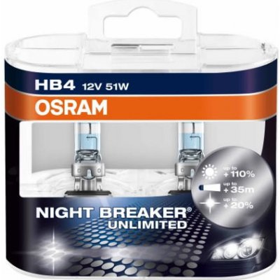 Sada žiaroviek HB4 OSRAM Night Breaker Unlimited +110%, 9006NBU