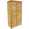 Wiltec Záhradný domček Wiltec so žalúziovými dverami zo smrekového dreva s bitumenovou strechou 870x465x1600mm pre záhradu, terasu a balkón Prístrešok na náradie Drevený prístrešok Skriňa na náradie
