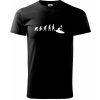 Evolúcia kajak - Tričko extra veľké (5-8XL) - 5XL ( Čierna )