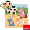 Puzzle drevené Zvieratká z dvora 4 diely