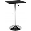 Tempo Kondela Barový stôl s nastaviteľnou výškou, čierna, 57x84-110 cm, FLORIAN