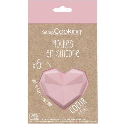 Scrapcooking SC Silikónová forma Diamond Hearts 6 ks