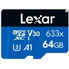 LEXAR 64GB Lexar® Blue Plus microSDHC UHS-I with SD adapter, up to 100MB/s read C10 A1 V10 U1 LMSBLPL064G-BNANG