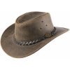 Klobúk kožený Scippis Fleetwood - hnedý,