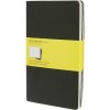 Štvorčekové zápisníky Moleskine Cahier L čierne 3 ks