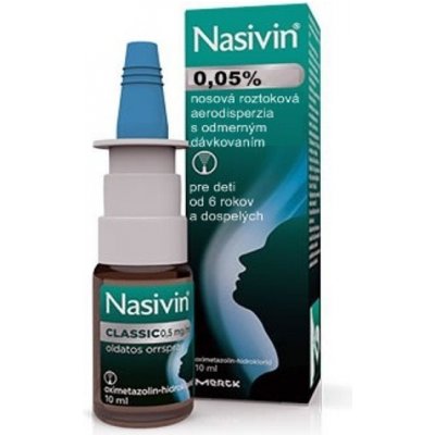 Nasivin sprej 0,05 % proti nádche 10 ml