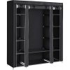 tectake 402534 látková skriňa s 3 priehradkami vr. 3 boxov - černá
