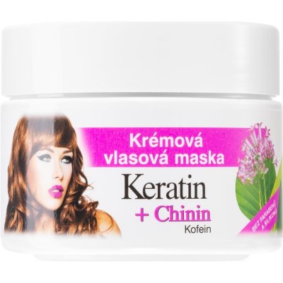 Bione Cosmetics Keratin + Chinin krémová maska na vlasy 260 ml