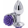 NS Novelties Rear Assets Rose Buttplug Small Purple