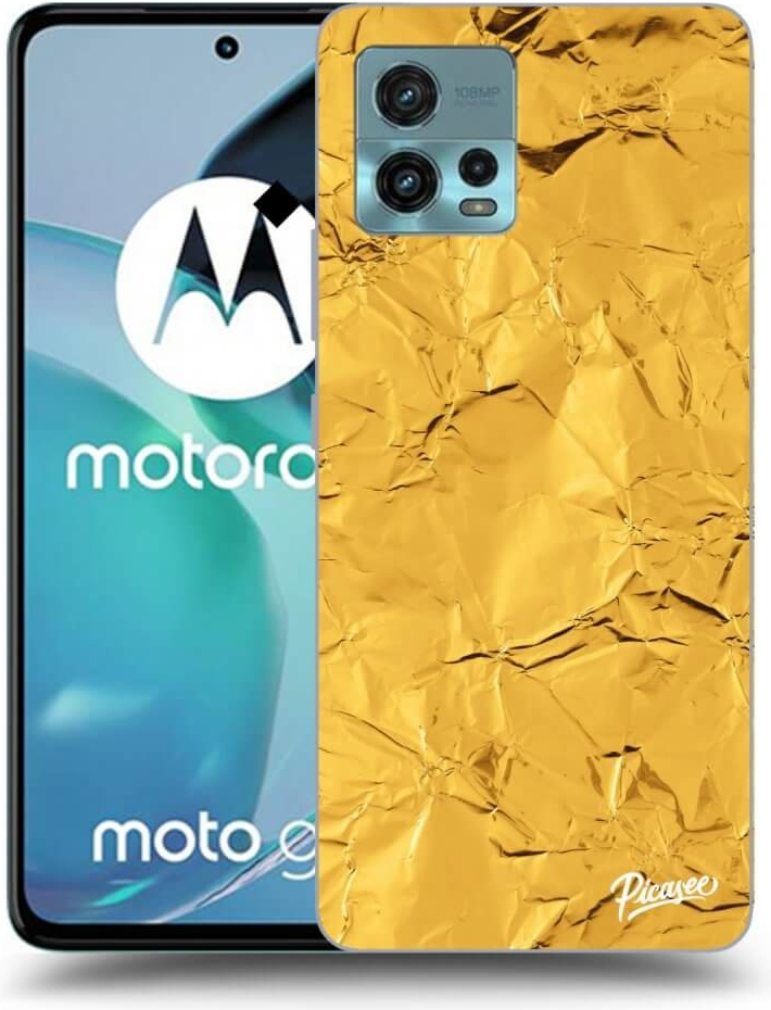 Púzdro Picasee silikónové Motorola Moto G72 - Gold čiré
