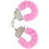 Toyjoy Furry Fun Cuffs - Plyšové kovové putá - Ružová