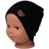Baby Nellys Rebrovaná čiapka Macko - čierna, veľ. 80/86, 80/86 (12-18m)