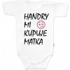 Body krátky rukáv Handry mi kupuje matka Baby Nellys biele
