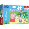 Trefl Puzzle Prasiatko Peppa / modré plavky Zábava s priateľmi 33x22cm 60 dielikov v krabičke 21x14x4cm