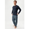 MEN-A Bavlnené pyžamo Elf II dlhé viacfarebná S