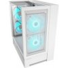COUGAR PC skříň OMNYX White Mid Tower Mesh Front Panel 2 x 160mm ARGB Fan, Rear Panel 2x 160mm ARGB Fan