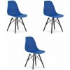 Stolička OSAKA modrá / nohy čierne x 3 9401 80 00 00