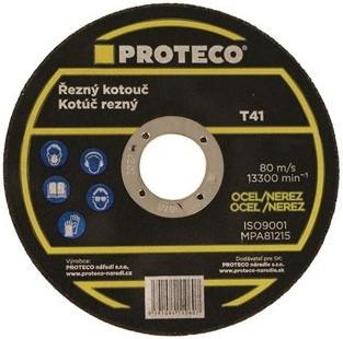 PROTECO 10.20-R-125-12 kotúč rezný 125x1.0x22.2mm, rovný, oceľ-nerez
