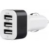 AMiO Autonabíjačka mobilného telefónu s 3xUSB biela PCH-03