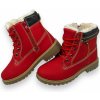 Dievčenské zimné topánky červenej farby /01 Červená 31
