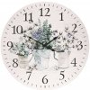 Hodiny nástěnné - pr. 58 cm, MDF, mix květin a rostlin