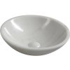 SAPHO - BLOK kamenné umývadlo priemer 40cm, leštený biely mramor 2401-34