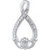 Silvego Strieborný prívesok Claddagh s Brilliance zirconia JJJ0244PW