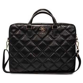 Guess PU Quilted 4G Metal Logo Computer Bag 15/16" Black 57983117870