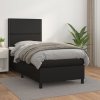 Box spring postel s matrací černá 90x200 cm umělá kůže Černý 3142761