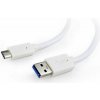 Gembird kábel USB 3.0 (AM) na USB 3.1 (CM), 0.1 m, biely CCP-USB3-AMCM-W-0.1M