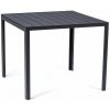 Noela Viking Záhradný stôl M, 90 x 90 cm, hliník/artwood, čierny