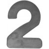 Číslo domové 2, 120 x 80 x 3 mm, hladké, bez úpravy