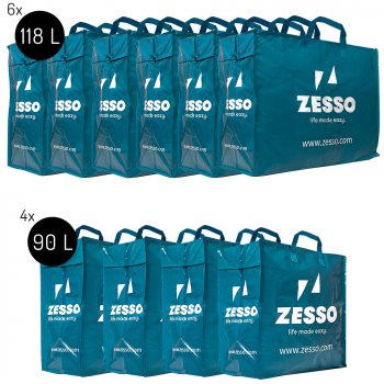 Zesso Big Shopper Maxi Mix Zesso taška 4x L, 6x XL - skladovacie tašky sada  10 kusov - prenosné balenie od 39,9 € - Heureka.sk
