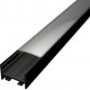 LED lišta povrchová S11 čierna Dĺžka: 1m, Typ krytky: Priehľadná krytka zaklapávacia (difúzor)