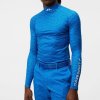 Pánske tričko J.Lindeberg Golf Aello Soft Compression Print modré s potlačou XXL