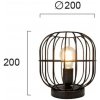 Viokef Stolná lampa Zenith v tvare klietky, čierna - 4211400