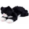 Plyšová mačka ležiaca čierno-biela 38 cm