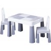TEGA MF-007-106 Komplet Stôl + stoličky 1+2 MULTIFUN sivá