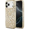 Guess - Leopard Glitter MagSafe puzdro pre iPhone 17 Pro Max - hnedé