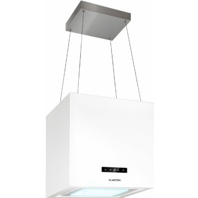 Klarstein Kronleuchter Smart, digestor, 40 cm, ostrovčekový, 595 m³/h, ovládánie cez aplikáciu, LED panel, biely (CGCH3-Kronl-Sm-WH)