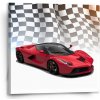 Sablio Obraz Ferrari Závodná vlajka - 50x50 cm