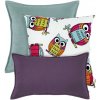 Set dekoračných vankúšov Sovy fialový