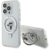 Karl Lagerfeld Ringstand Karl and Choupette MagSafe Zadný Kryt pre iPhone 15 Pro White