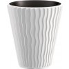 Prosperplast Kvetináč Small Sandy biely, variant 34,9 cm