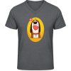 Soft-Style V Tričko Gildan - I love - psia ilustrácia - Dark Heather Grey - L - Pánske