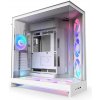 NZXT skříň H9 Flow ARGB+ dvoukomorová ATX / 6xRGB 140 mm / 1x 120mm fan / prosklená / controller / bílá CM-H92FW-P1